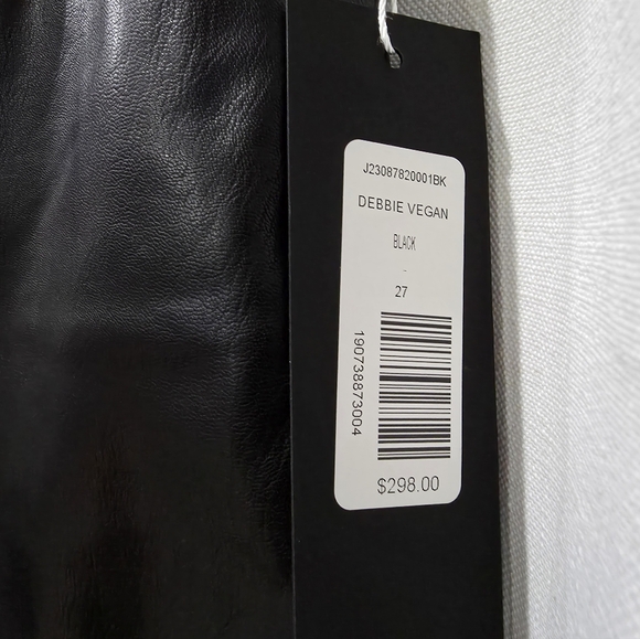 Veronica Beard Debbie Ankle Skinny High Rise Black Vegan Leather Pants 27 NWT‎ - Picture 5 of 7